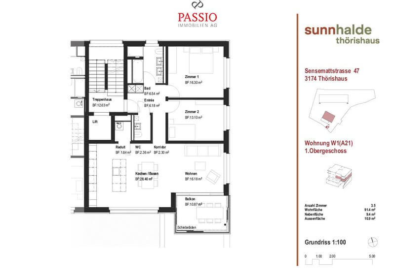 Moderne 3.5-Zimmer Neubau-Wohnung mit gehobenem Ausbaustandard (3)