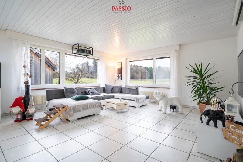 12-Zimmer 2-Familienhaus mit Pool & unverbaubarer Lage nahe Bern (7)