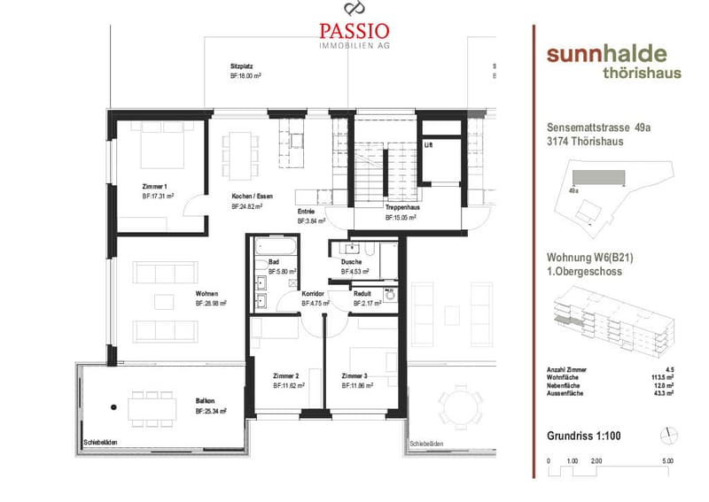 Moderne 4.5-Zimmer Neubau-Wohnung mit hochwertigem Innenausbau (3)
