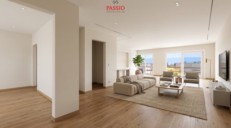 Alt trifft neu: Exklusive 5.5-Zimmer Duplex-Wohnung in Chabrey (1)