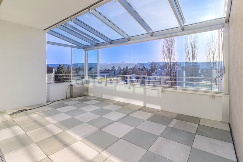 Attikawohnung mit grosser Terrasse und Abendstimmung (12)