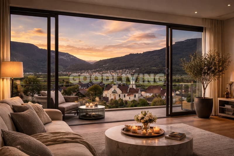 Panoramawohnen mit grosszügiger Terrasse und modernem Raumklima (1)