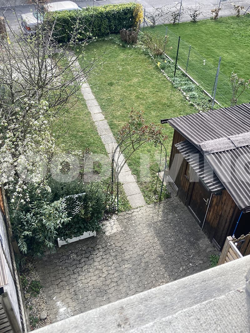 Garten mit Gartenschopf