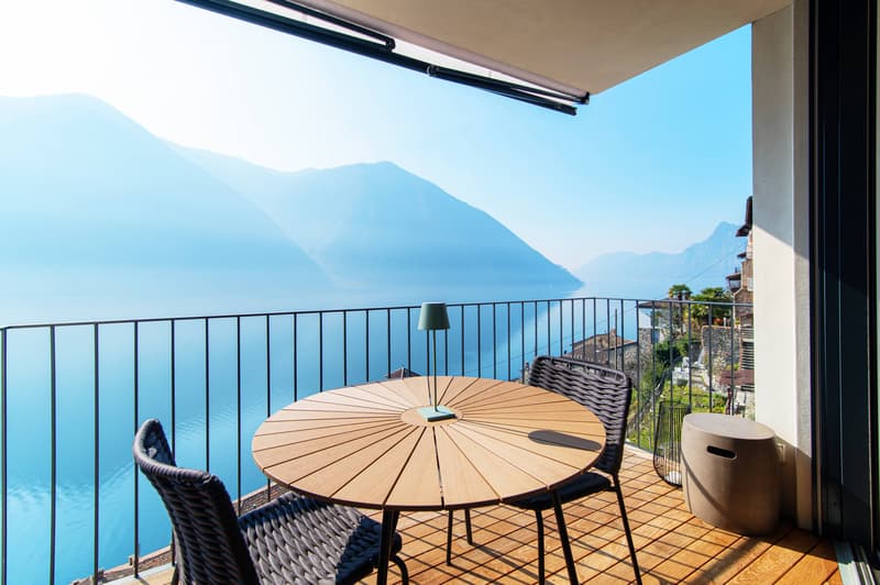 FANTASTICO APPARTAMENTO 3.5 LOCALI  ARREDATO - CON SPLENDIDA VISTA SUL LAGO DI LUGANO (6)