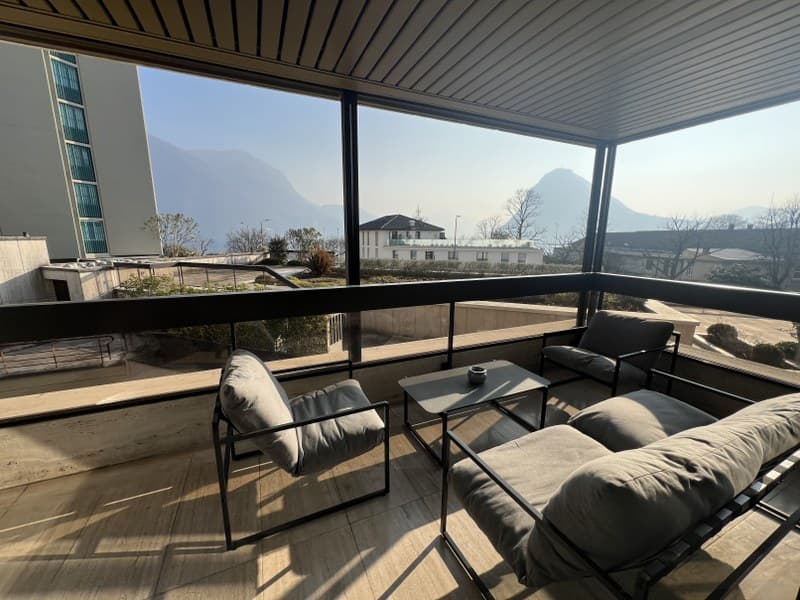 ELEGANTE APPARTAMENTO AMMOBILIATO DI 4.5 LOCALI CON TERRAZZE E VISTA LAGO CASSARATE (1)