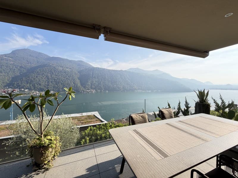 APPARTAMENTO DI 3,5 LOCALI ARREDATO CON VISTA LAGO, GIARDINO E TERRAZZE PANORAMICHE (4)