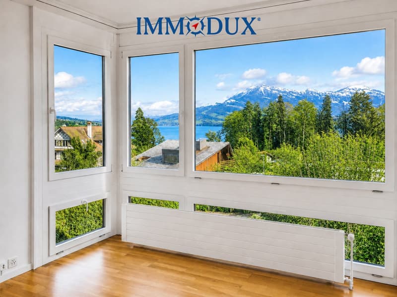 Dieser Ausblick auf See und Berge wird Sie begeistern