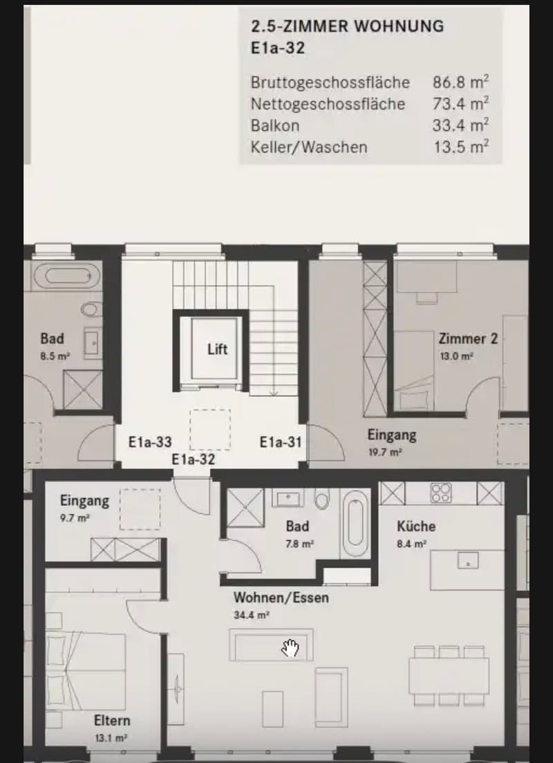Moderne 2-Zimmer-Wohnung mit Balkon und herrlicher Aussicht in Eschlikon (12)