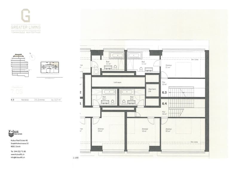 Helle 2.5-Zimmer-Wohnung mit Balkon und Stadtblick in Winterthur (2)
