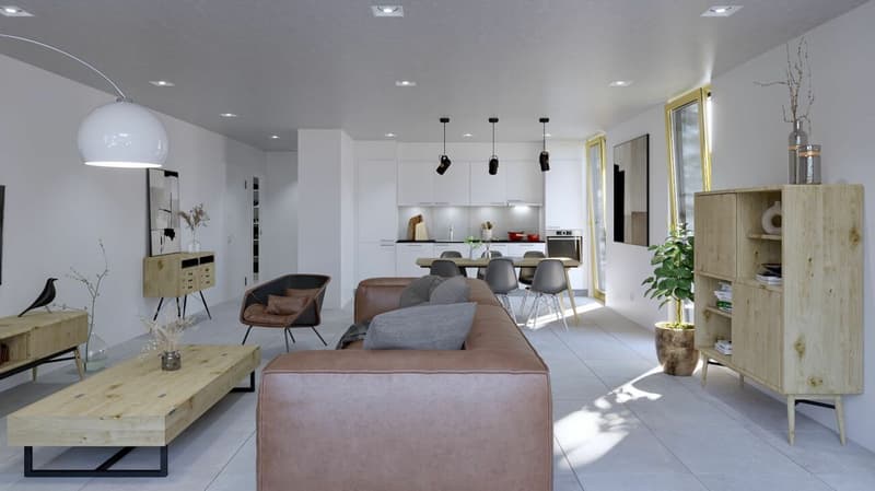 Saxon - Superbe 3.5 pces avec jardin privatif de 250 m2. (8)