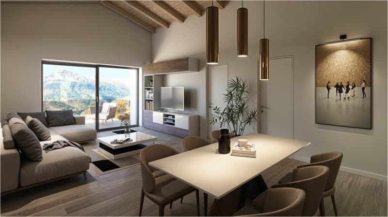 B - Les Coteaux de l'Arche - Attique  4.5 pces dans immeuble de 2 appartements (7)