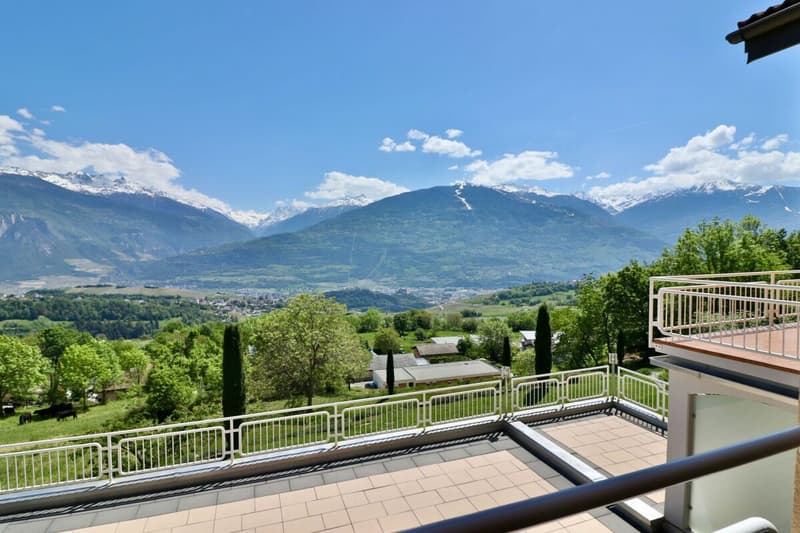 Villa avec piscine à Savièse - Vue panoramique (4)