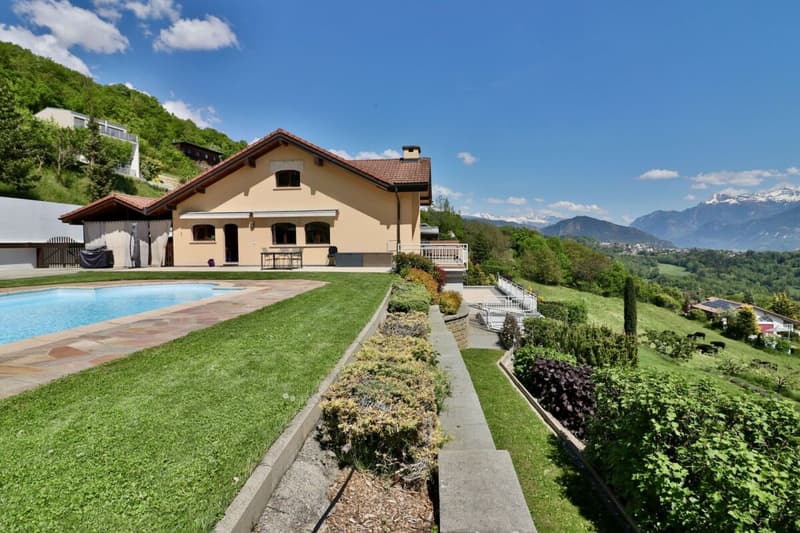 Villa avec piscine à Savièse - Vue panoramique (10)