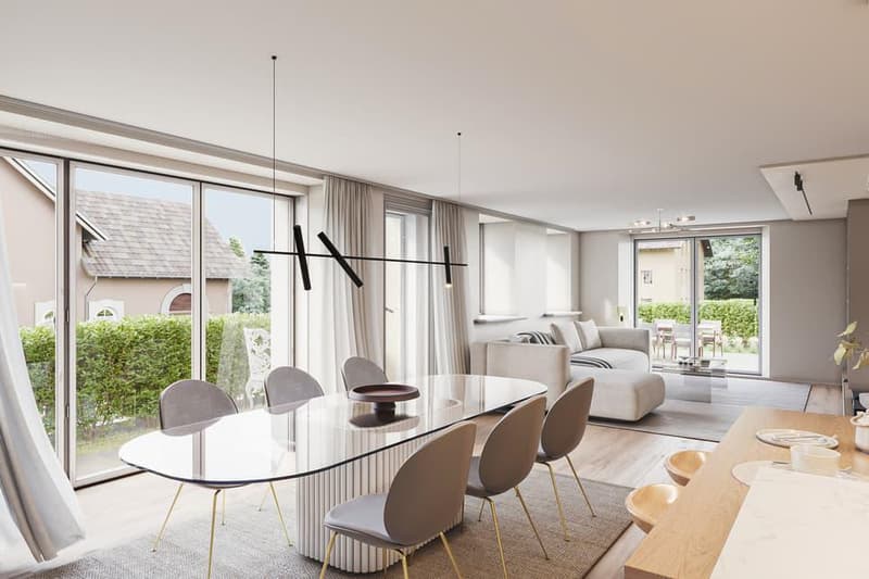 Superbe appartement de 4,5 pièces en rez de jardin au coeur du village (2)