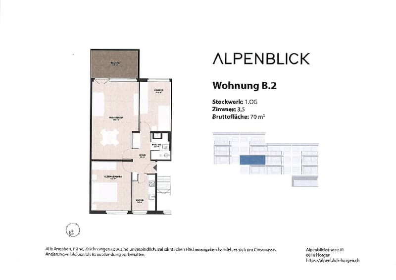 Helle 3-Zimmer-Wohnung mit Balkon und schöner Aussicht in Horgen (9)