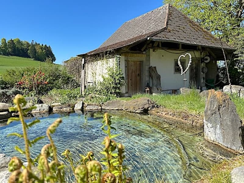 Bauernhaus, Stöckli m. 2 Wohnungen, Quellen, Aussicht, Sonne (15)