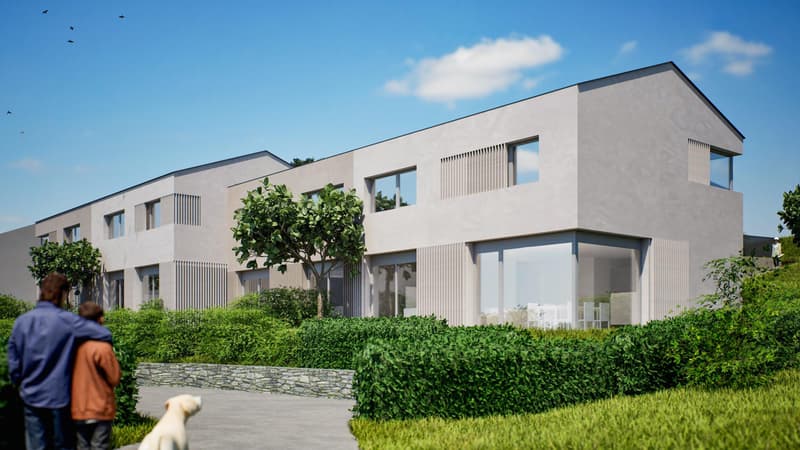 Nouvelle promotion "Les Hauts de Collonges" : 6 villas mitoyennes contemporaines de 4.5 pces (4)