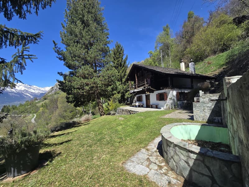 Chalet authentique de 5.5 pces avec mazot, grange et cave à vin sur grand domaine ? Val d'Hérens (2)