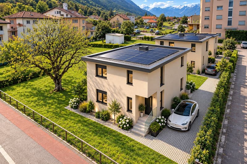 PROSSIMA REALIZZAZIONE – ELEGANTE VILLETTA BIFAMILIARE CON GIARDINO PRIVATO E POSTI AUTO (1)