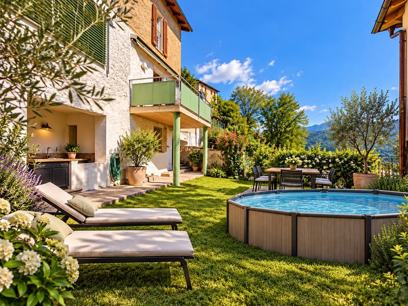 AFFASCINANTE PIED-À-TERRE CON GIARDINO PRIVATO E VISTA SUI DENTI DELLA VECCHIA (1)
