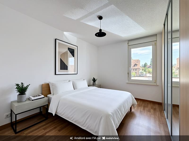 Libre de suite – 3.5 pièces traversant, balcon et calme villageois (9)