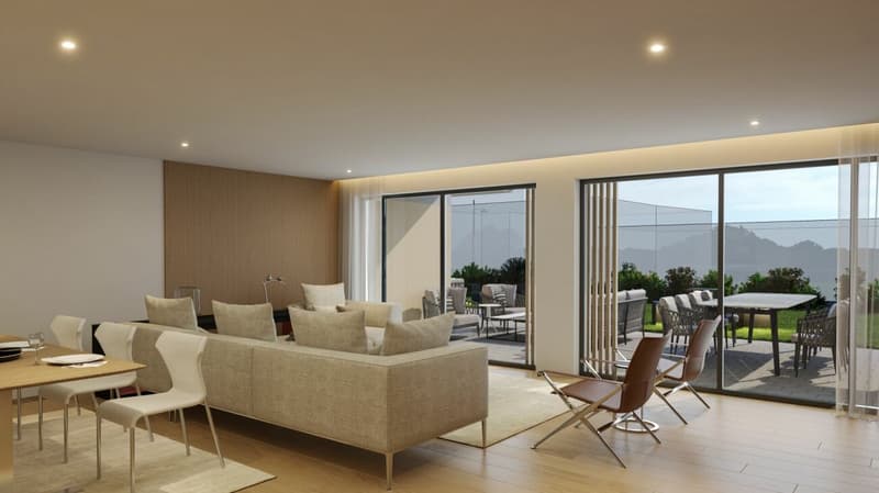Appartamento giardino di 4,5 locali in stile maisonnette con terrazza, balcone e camera principale (9)