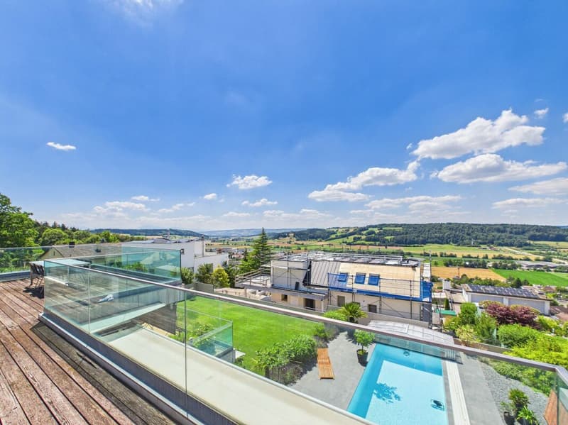 Exklusive 6.5-Zimmer-Maisonette-Terrassenwohnung mit Alpenpanorama & 75 m² Sonnenterrasse (1)