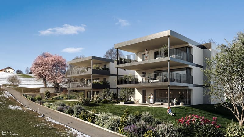 Appartement de standing neuf de 3.5 p. avec vue panoramique sur les montagnes à La Tour-de-Trême (1)
