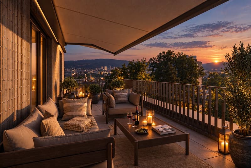 Exklusive 2½-Zimmer-Attikawohnung mit grosszügigen Terrassen in Zürich-Höngg (1)