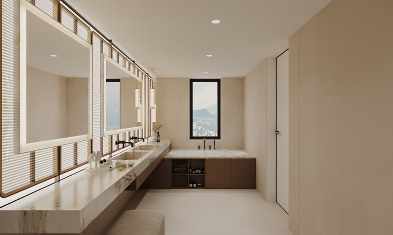 Penthouse with stunning panoramic and lake views (12)