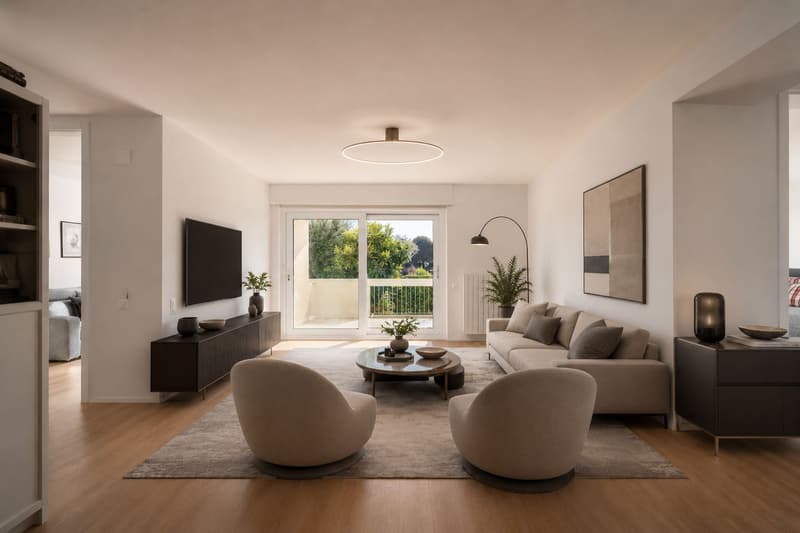 An elegant 4.5-room flat with terraces, close to the centre and the station in Lugano (1)
