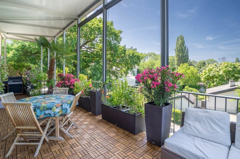 Appartement d'exception avec terrasse panoramique et vue sur le Jura à Presinge (1)