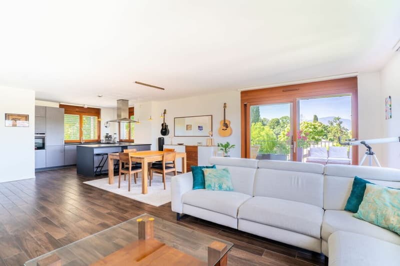 Appartement d'exception avec terrasse panoramique et vue sur le Jura à Presinge (6)