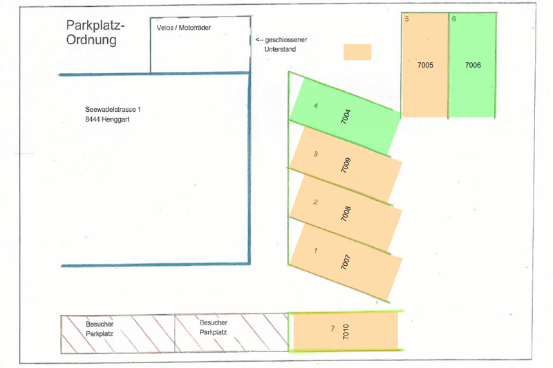 Aussenparkplatz in Henggart zu vermieten (2)