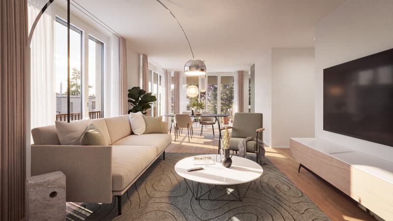 Stilvolle 4.5 Zimmer-Maisonettewohnung mit Balkon (2)