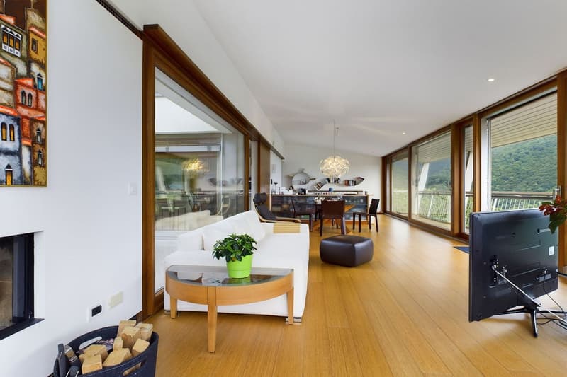 Design Villa in the Green of Arogno - Dreamlike Panoramic View! (5)