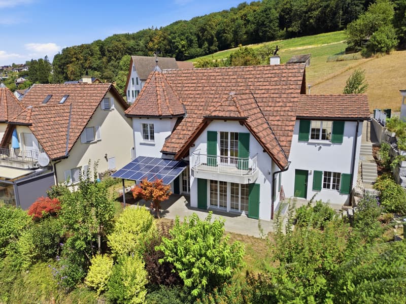 Exklusive Landhausvilla mit Türmli an sonniger Südwesthanglage, nur 30 Minuten bis Zürich HB (1)