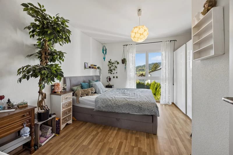 Teich, Steg & Palme: Familienhaus mit Ferien-Garten in Menziken (7)