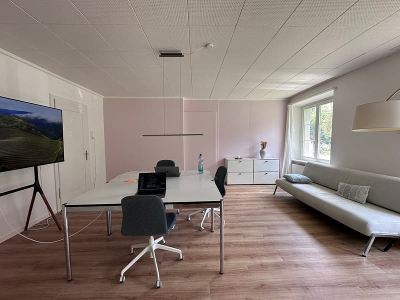 Helles, voll ausgestattetes Büro mit schönem Parkett (7)