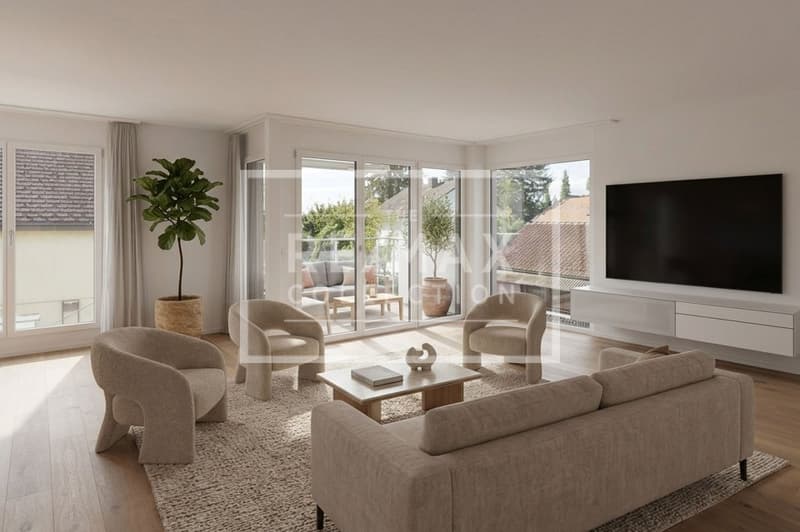 Grosszügige 4.5-Zimmerwohnung in Auslikon Wohnen mit Weitblick in Seenähe (2)