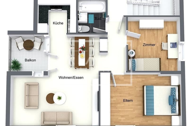 Sonnige Dachwohnung in Bonstetten mit Traum-Aussicht, nahe Zürich (11)
