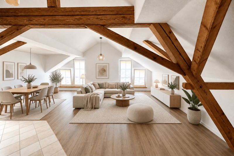 Wohnen mit Loft-Charakter - Charmante 3 Zimmer-Dachwohnung in Leibstadt (1)