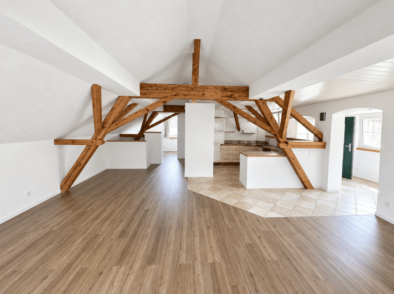 Wohnen mit Loft-Charakter - Charmante 3 Zimmer-Dachwohnung in Leibstadt (5)
