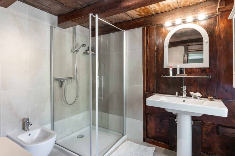 Salle de douche avec WC en suite