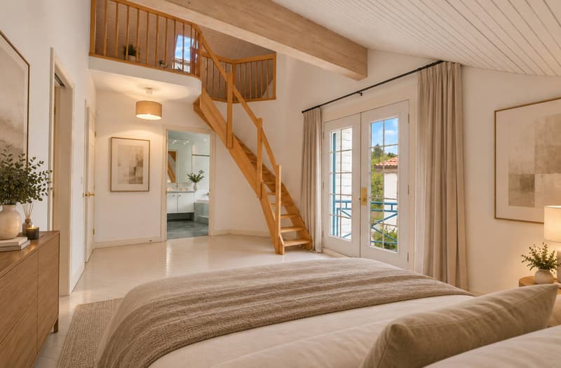 Chambre parentale avec mezzanine