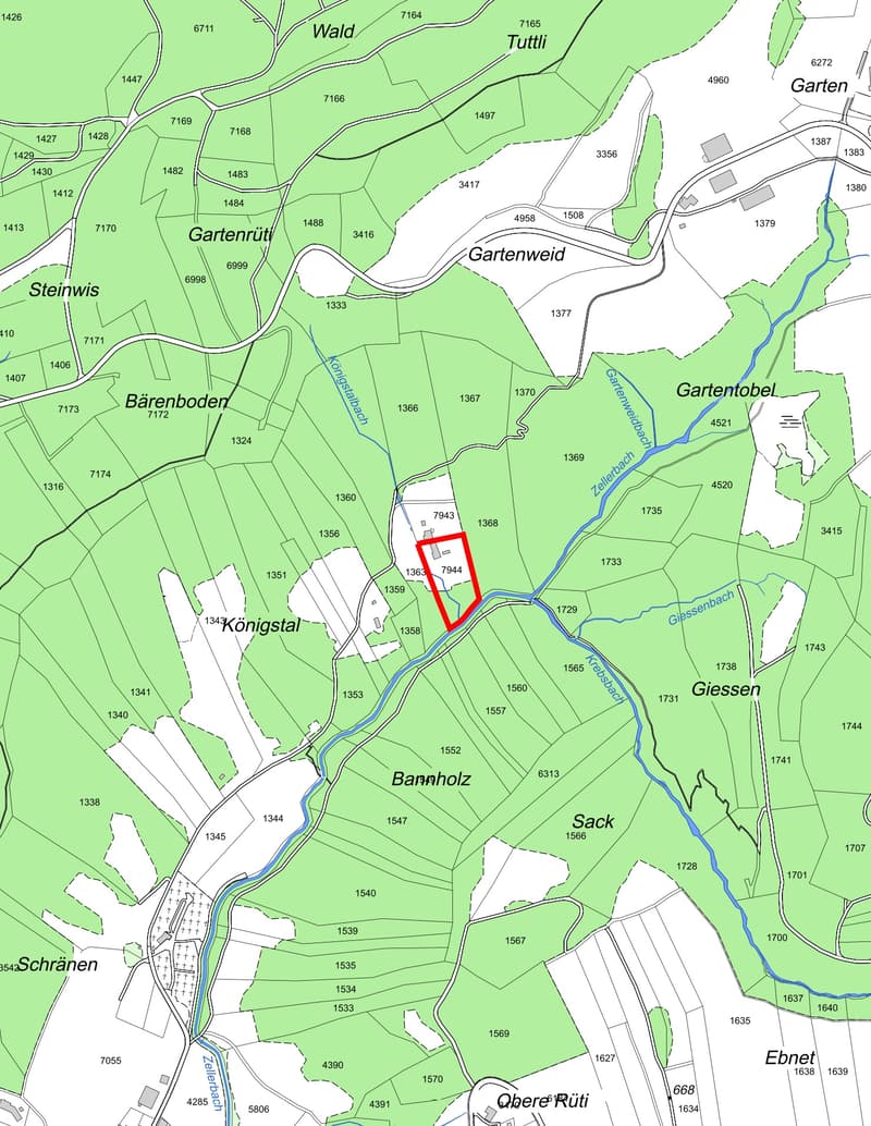 NATURAL JEWEL: 3,903 m² meadow with 1 approved house & small animal barn, 100% self-sufficient, natural woodland clearing (6)