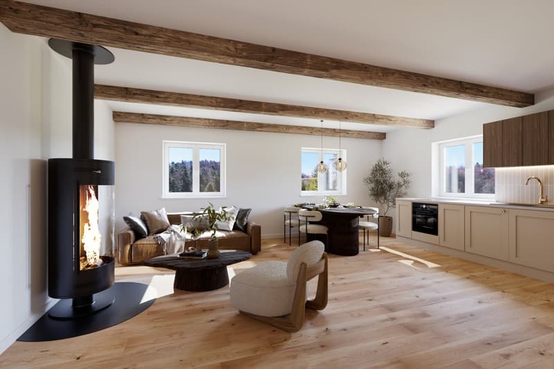 NATURAL JEWEL: 3,903 m² meadow with 1 approved house & small animal barn, 100% self-sufficient, natural woodland clearing (11)