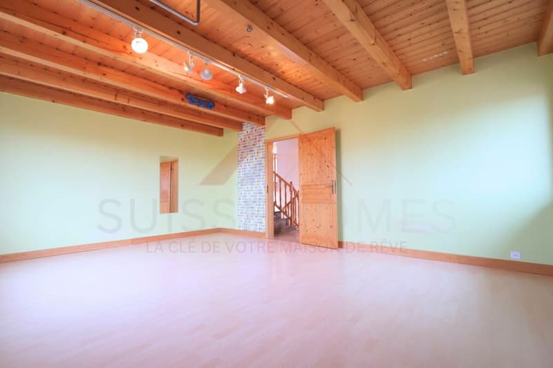 Maison familiale d'exception avec piscine, sauna et grand jardin à La Brillaz (16)