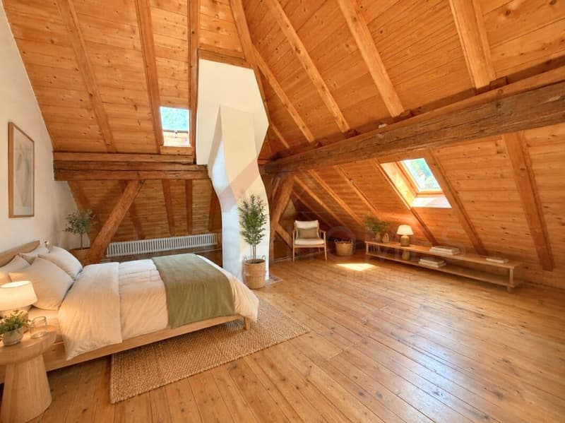 Coup de coeur à Romainmôtier - Duplex lumineux de 130 m² avec beaucoup de charme (3)