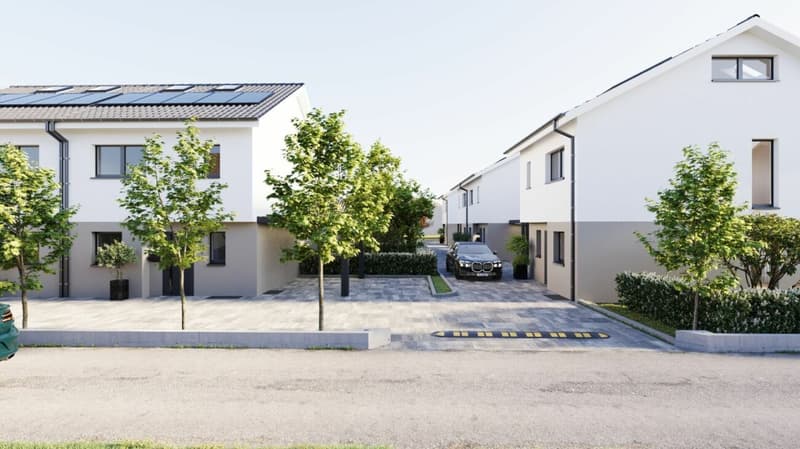 Maison jumelée moderne avec jardin, terrasse et carport (4)
